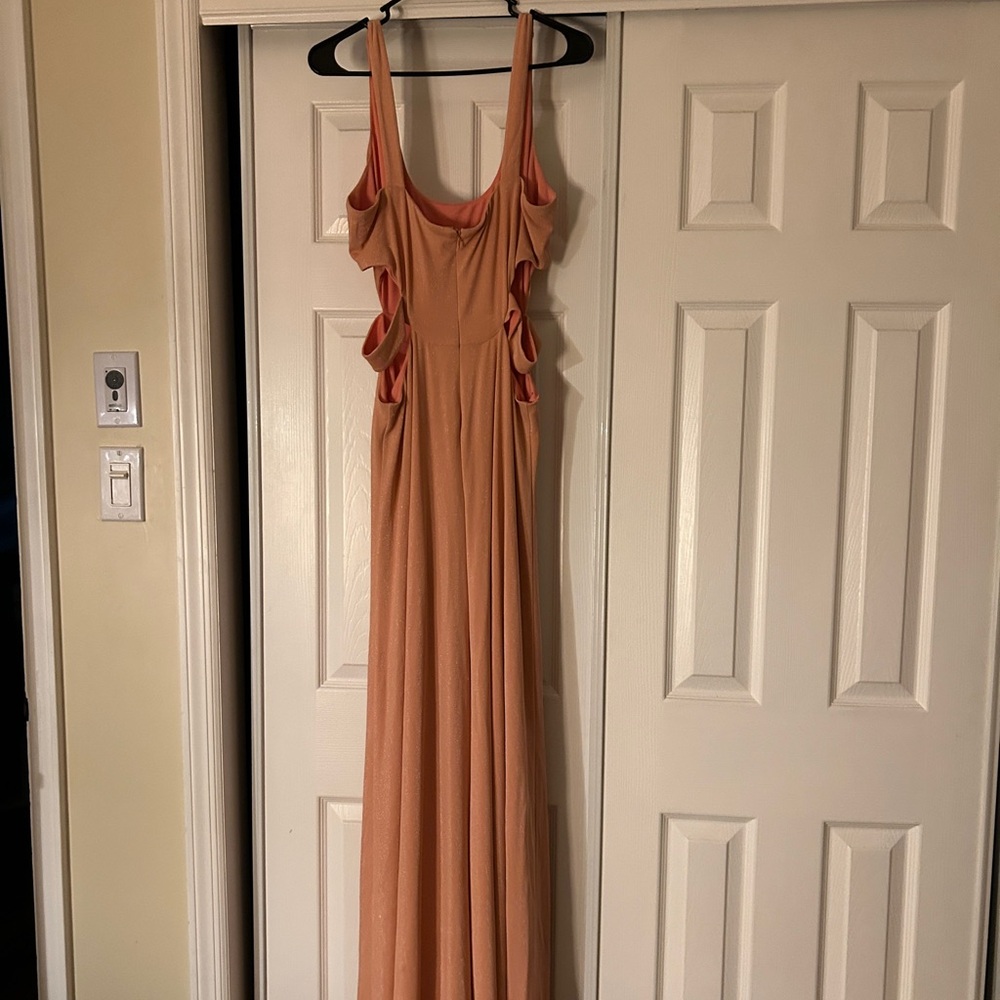 Calvin Klein size 14 sparkling peach gown